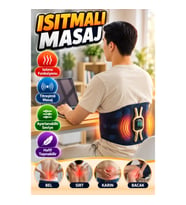 Isıtmalı Masaj Kemeri – Bel, Sırt, Karın ve Bacak İçin Hafif Taşınabilir Destek
