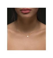 925 Ayar Gümüş Gold Kaplama Üç Boyutlu M Harf Kolye