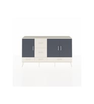 Arges Konsol 4 Raflı 5 Çekmeceli 3 Kapaklı 176x30x99 Aytaşı-Antrasit/Aytaşı