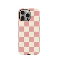 iPhone 15 Pro Vorian Çift Katmanlı MagSafe Kılıf Blush Checker