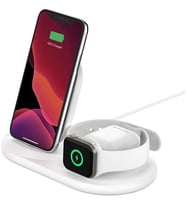 3'ü 1 Arada Kablosuz Şarj Cihazı ,iPhone, Apple Watch ve AirPods için 7,5 W Kablosuz Şarj İstasyonu, Kablosuz Şarj Standı, iPhone Şarj Standı, Apple Watch Şarj Standı, Beyaz,WIZ001VFWH