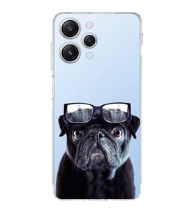 PrintiFy Xiaomi Redmi 12 ile Uyumlu Köpek 3 Kamera Korumalı Şeffaf Kılıf