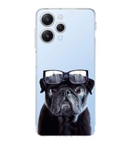 PrintiFy Xiaomi Redmi 12 ile Uyumlu Köpek 3 Kamera Korumalı Şeffaf Kılıf