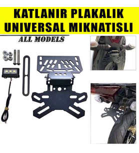Universal Modifiye Spor Plakalık Katlanır Mıknatıslı