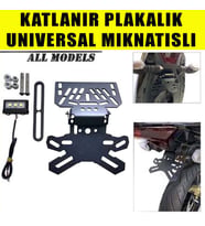 Universal Modifiye Spor Plakalık Katlanır Mıknatıslı