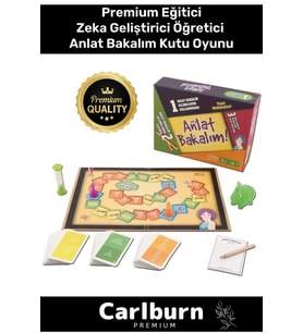 Premium Eğitici Zeka Geliştirici Öğretici Eğlence Aile Etkinlik Arkadaş Anlat Bakalım Kutu Oyunu