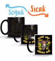 Donkey Jackass Kiss My Happy Ass Sihirli Kupa Bardak Porselen