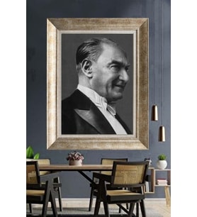 Gümüş Çerçeveli Atatürk Tablo ds232
