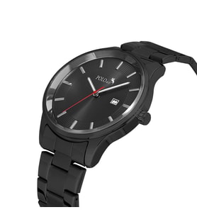 Polo Air Takvimli Klasik Metal Erkek Kol Saati PL-0964Ex (Siyah)