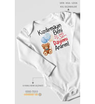 Kızdırmayın beni, dayımı ararım! Uzun Kollu Bebek Body %100 Pamuk