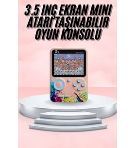 Northcity 3.5 İnç Klasik Retro Oyun Konsolu - 500 Oyunlu Taşınabilir LCD Ekranlı Nostaljik Cihaz