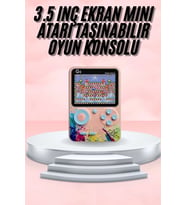 Northcity 3.5 İnç Klasik Retro Oyun Konsolu - 500 Oyunlu Taşınabilir LCD Ekranlı Nostaljik Cihaz