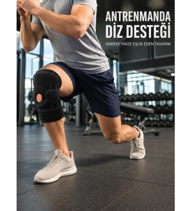 Ayarlanabilir Ligamentli Dizlik Patella Silikon Pedli Nefes Alabilir Diz Koruyucu