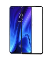 Xiaomi Mi 9T Ekran Koruyucu Full Tam Kaplayan Kavisli Tempered Cam (Siyah)