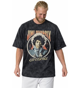 Tasarım Jimi Hendrix Efsane Şarkıcı Baskılı Unisex Oversize Vintage Yıkamalı Tişört