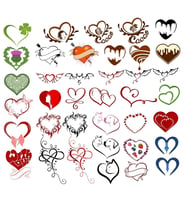 Kalpler Sticker Set 30 Parça Telefon, Tablet, Defter, Laptop Sticker