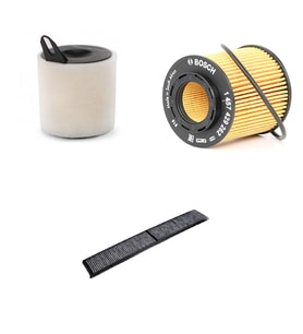 Bosch Filtre Bakım Seti BMW 3 SERİSİ E90 320i Benzin 2006-2011 Hava + Yağ F. + Polen Filtre Bosch
