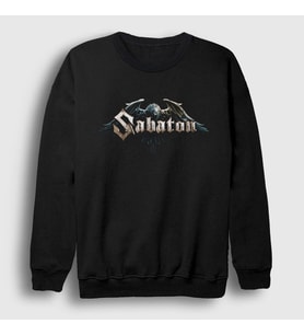 Presmono Unisex Siyah Eagle Sabaton Sweatshirt 108613tt