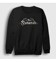 Presmono Unisex Siyah Eagle Sabaton Sweatshirt 108613tt