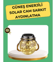 Solar Güneş Enerjili Dekoratif Cam Lamba
