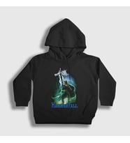 Presmono Unisex Çocuk Siyah High Hammerfall Kapüşonlu Sweatshirt 464998tt