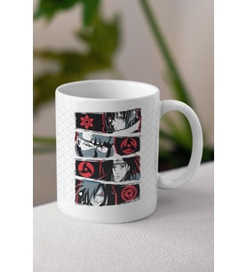 İtachi Uchiha Naruto Anime Baskılı Beyaz Kupa Bardak