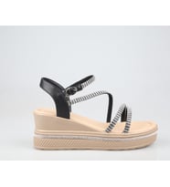 GUJA 24y429-1 Siyah Kadın Sandalet