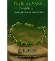 Sertifikalı Yeşil Kuvars Taşı Bileklik Dinginlik Sağlar ve Şans Enerjisini Hayatınıza Çeker (Çok Renkli)