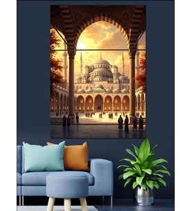 Kemeraltı Ve Tarihi Camii Avlusu Dekoratif Kanvas - Mdf Ahşap Tablo