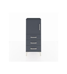 Arges Komodin 2 Raflı 3 Çekmeceli Tek Kapaklı 44x30x106 Antrasit-Antrasit