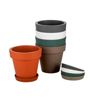 Grande Home Poliwork Fulya 30 cm Tabaklı Saksı 10 lt (KAHVE)