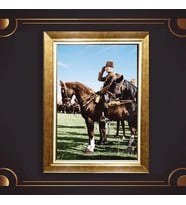 Altın Varaklı Çerçeveli Paspartulu Atatürk Tablo z4870 (Gold)