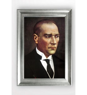 Gümüş Çerçeveli Atatürk Tablo a195