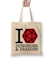 I Love Dungeons And Dragons Bez Çanta Uzun Saplı