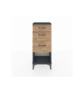 Arges Komodin 3 Çekmeceli 44x30x106 Antrasit-Çam
