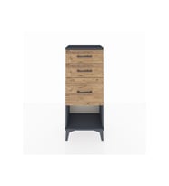 Arges Komodin 3 Çekmeceli 44x30x106 Antrasit-Çam