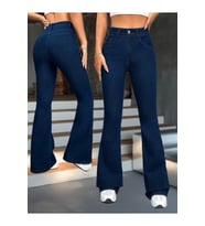 Kadın Yüksek Bel Paçaya Doğru Geniş Kot Pantolon