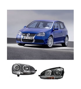 volkswagen golf 5 2003,2004,2005.2006 uyumlu mercekli r32 krom far