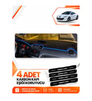 PEUGEOT RCZ (2010-2015) Uyumlu Ön Torpido Koruma Kılıfı Halısı - Siyah Mavi