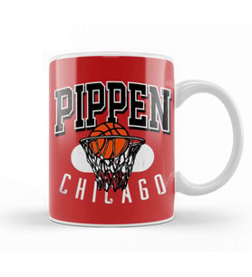 Vintage 90's Basketball Chicago Bulls Pippen Kupa Bardak Porselen