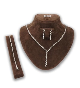 Kadın Gümüş Set - Alin Su Yolu Set - Düğün - Nişan - Söz - Sevgiliye - Eşe Takım (Beyaz)