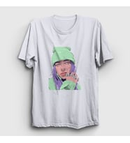 Presmono Unisex Beyaz Look Billie Eilish T-Shirt 154320tt