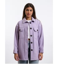 LCW Vision Lila Oversize Kadın Gömlek Ceket