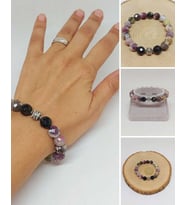 Sirius Serisi Turmalin Taşı Karışık Renkler 10mm Unisex Bileklik (52932)