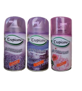 Tropicana Air Freshener Oda Kokusu Lavender Lavanta Garden Bahçe Rose Gül Koku Parfüm Sprey 260 Ml X 3 Adet