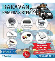 Uzaktan Takipli Karavan Kamera Sistemi Seti Kayıtlı Harddiskli 320 Gb Dahil 4 Kameralı Ekranlı