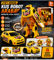 Dönüşen Kuş Robot Araba 2'si 1 Arada Robot ve Spor Araba Oyuncak Manuel Dönüşüm