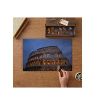 Roma İtalya Kolezyum Tasarımı 240 parça Ahşap Puzzle Ahşap Kutuda MP01029