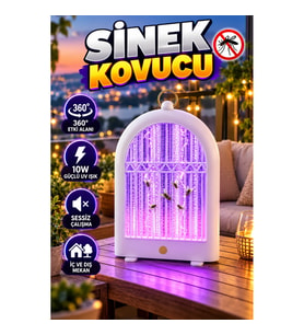 10W UV Sivrisinek Öldürücü Lamba 360° Etkili Balkon Bahçe ve Teras Kullanımı