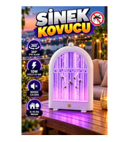 10W UV Sivrisinek Öldürücü Lamba 360° Etkili Balkon Bahçe ve Teras Kullanımı